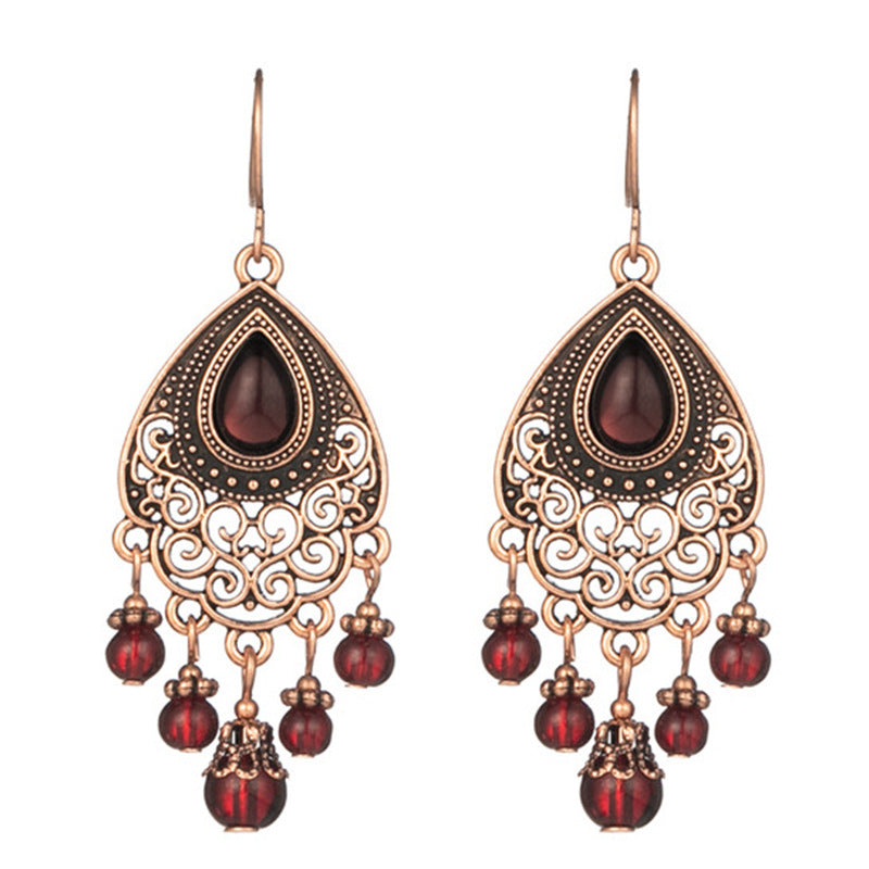 Wholesale Fashion Vintage Gold Tassel Earrings